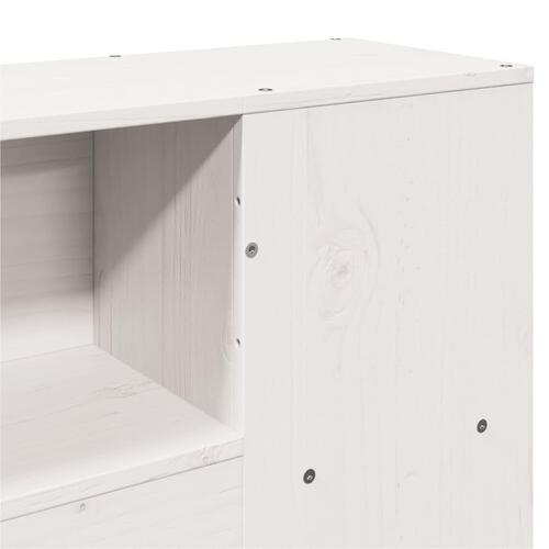 Sengeramme uden madras 120x200 cm massivt fyrretræ hvid