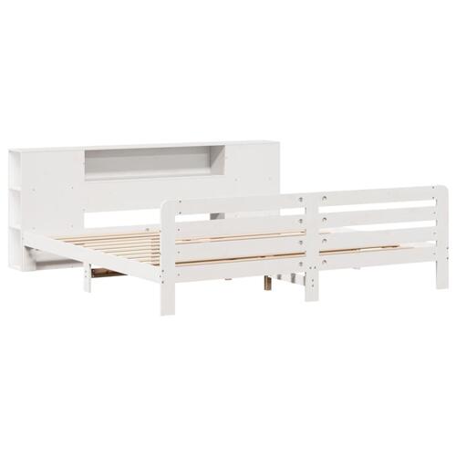 Sengeramme uden madras 180x200 cm massivt fyrretræ hvid
