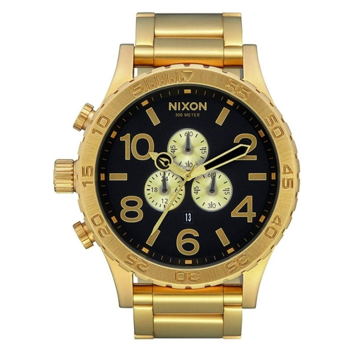 Nixon herreur A083-510 - maskulint armbåndsur i guldlook