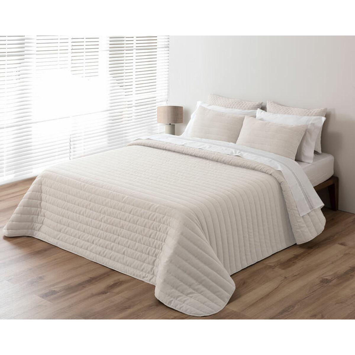 Sengetæppe beige Pierre Cardin LINO - Seng 105 (200 × 270 cm)