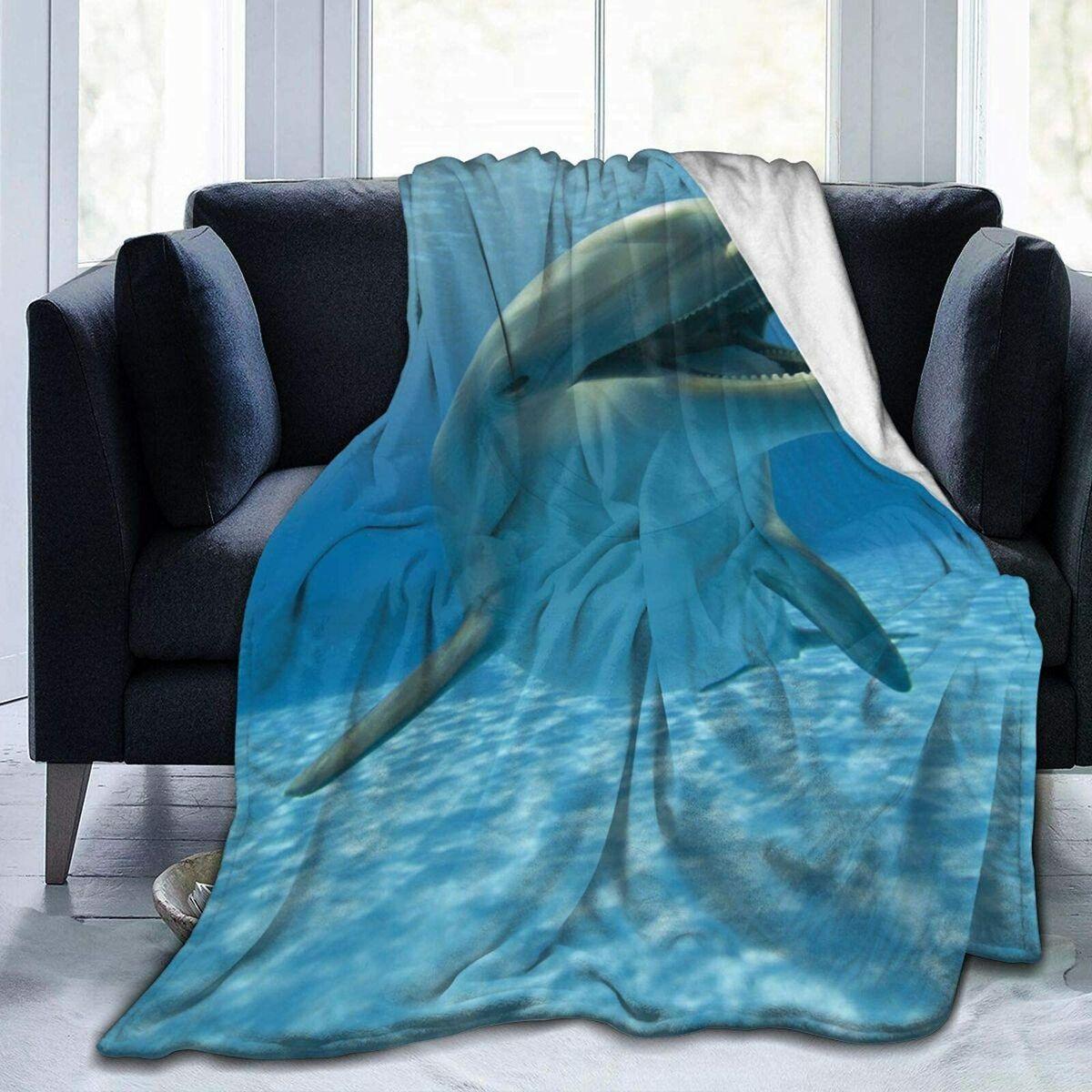 Ricoh tæppe - dyr, sengetæppe med hajmotiv billede