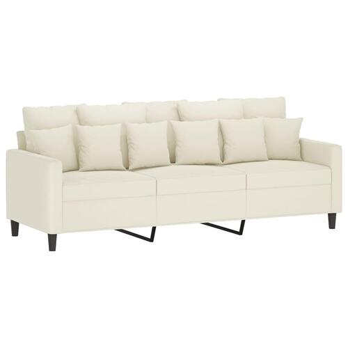 Sofasæt 4 dele med hynder velour cremefarvet