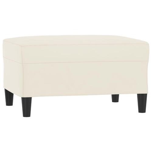 Sofasæt 4 dele med hynder velour cremefarvet