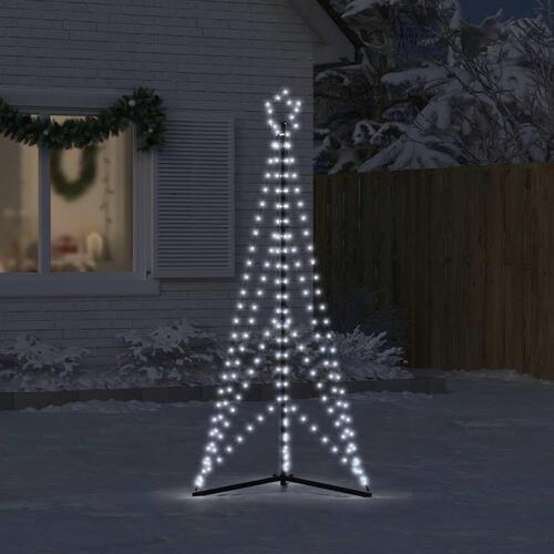 LED-juletræ 363 LED'er 182 cm koldt hvidt lys