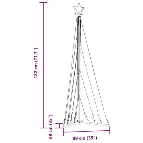 Juletræslys 339 LED'er 182 cm koldt hvidt lys
