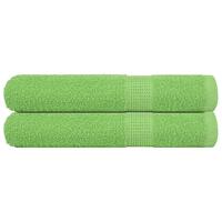 Håndklæder 2 stk. 100x200 cm 360 g/m2 100 % bomuld æblegrøn