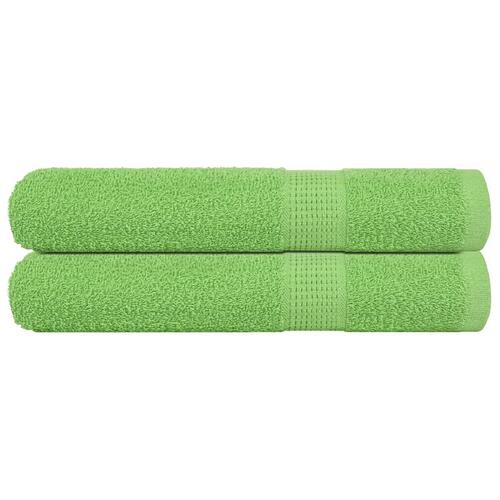 Håndklæder 2 stk. 100x200 cm 360 g/m2 100 % bomuld æblegrøn