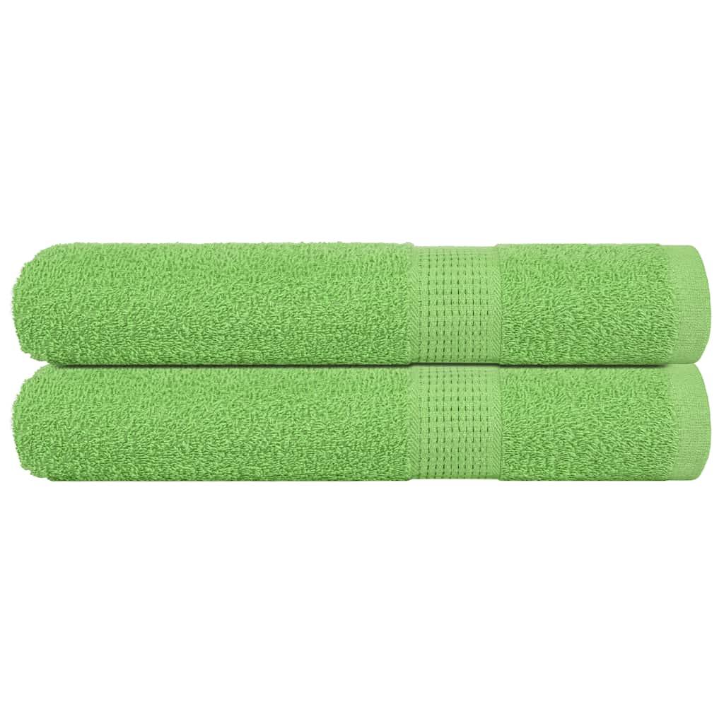 Håndklæder 2 stk. 100x200 cm 360 g/m2 100 % bomuld æblegrøn
