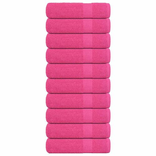 Håndklæder 10 stk. 50x100 cm 360 g/m2 100 % bomuld lyserød