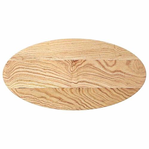 Bordplade 80x40x2 cm massivt egetræ oval
