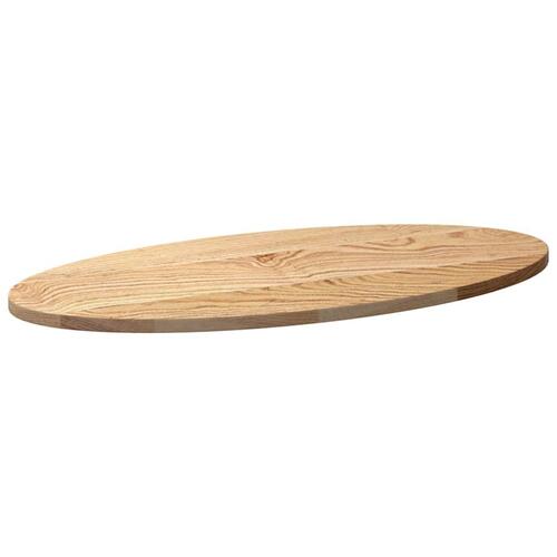 Bordplade 80x40x2 cm massivt egetræ oval