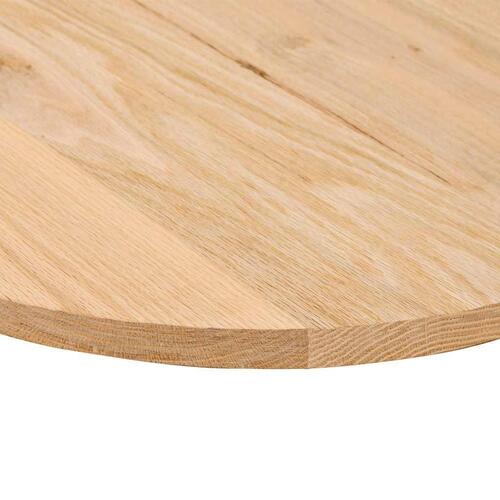 Bordplade 80x40x2 cm massivt egetræ oval