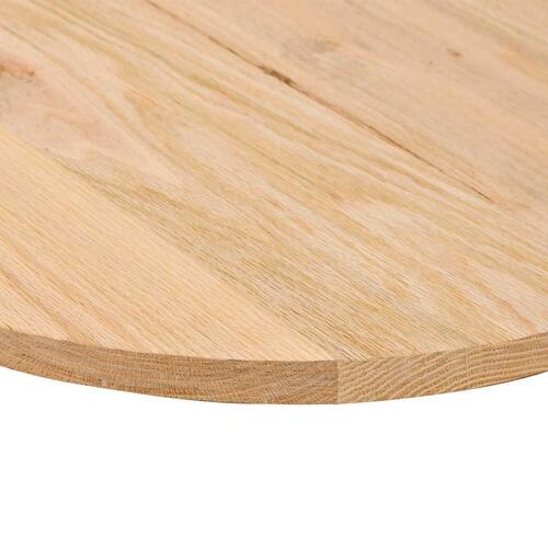Bordplade 120x60x2 cm massivt egetræ oval