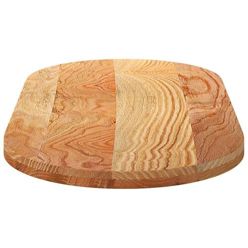 Bordplade 120x60x4 cm massivt egetræ oval lysebrun