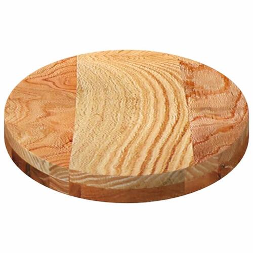 Bordplade 80x40x4 cm massivt egetræ oval lysebrun