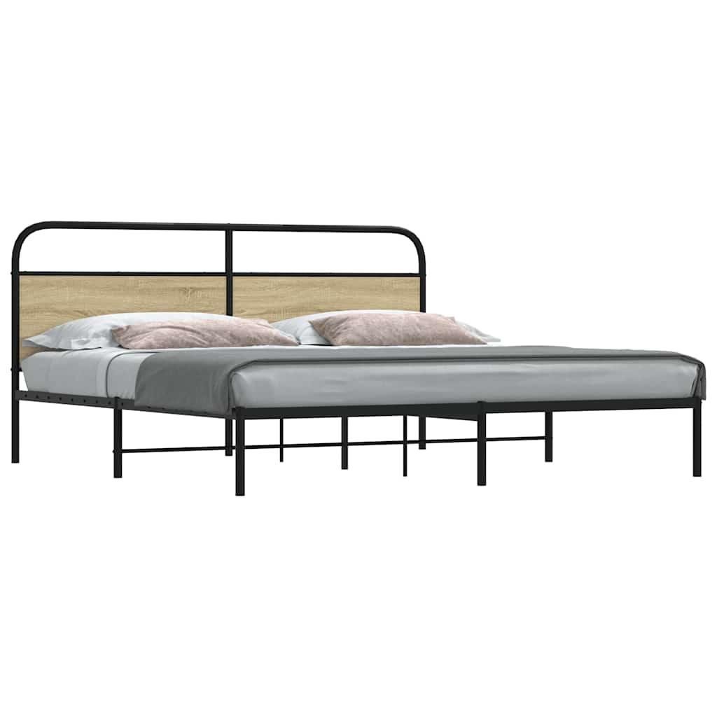 Sengeramme uden madras 180x200 cm metal sonoma-eg billede