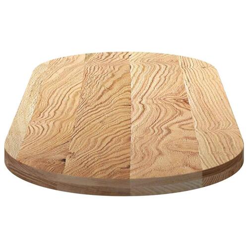 Bordplade 140x60x4 cm massivt egetræ oval