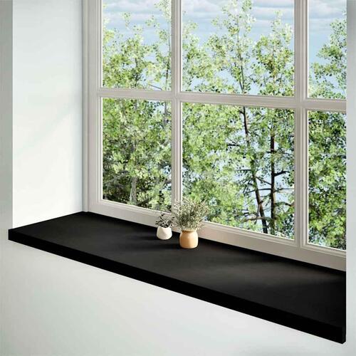 Vindueskarme 2 stk mørkebrun 140x40x2 cm massivt egetræ