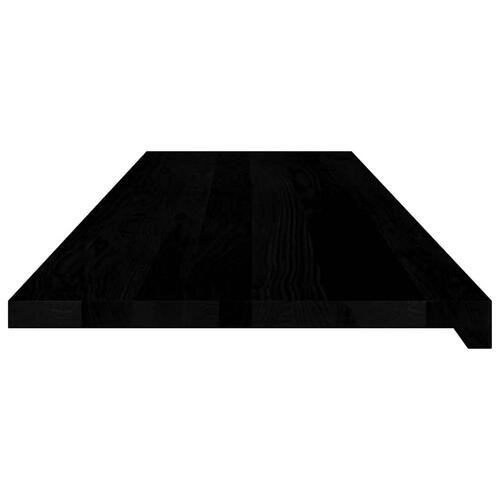 Vindueskarme 2 stk mørkebrun 140x40x2 cm massivt egetræ