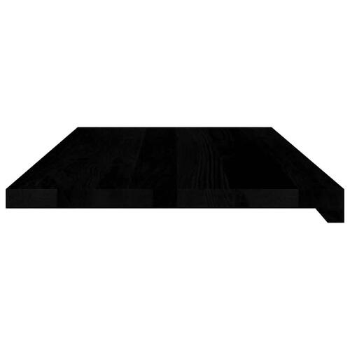 Vindueskarme 2 stk mørkebrun 80x40x2 cm massivt egetræ