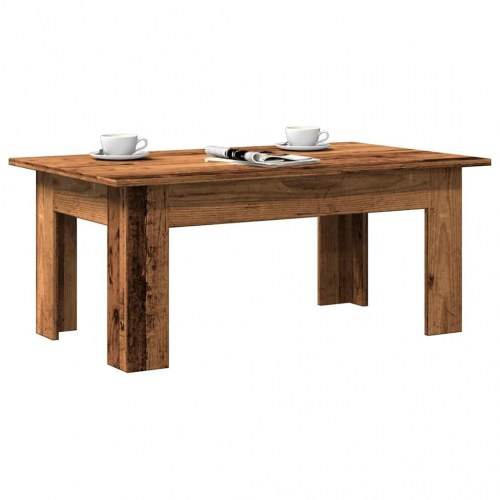 Sofabord 100 × 60 × 42 cm i konstrueret træ - antikt trælook