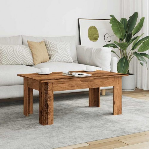 Sofabord 100 × 60 × 42 cm i konstrueret træ - antikt trælook