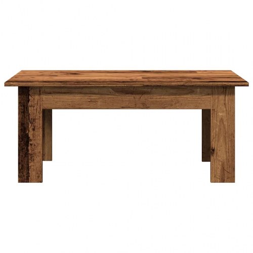 Sofabord 100 × 60 × 42 cm i konstrueret træ - antikt trælook