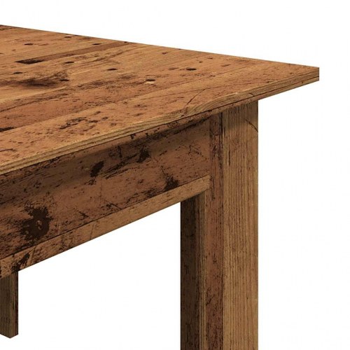 Sofabord 100 × 60 × 42 cm i konstrueret træ - antikt trælook