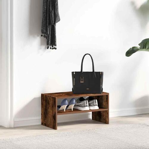 Skostativ stabelbar 60x30x30,5 cm røget egetræsfarve