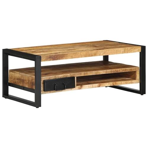 Sofabord 90x50x36 cm massivt ru mangotræ
