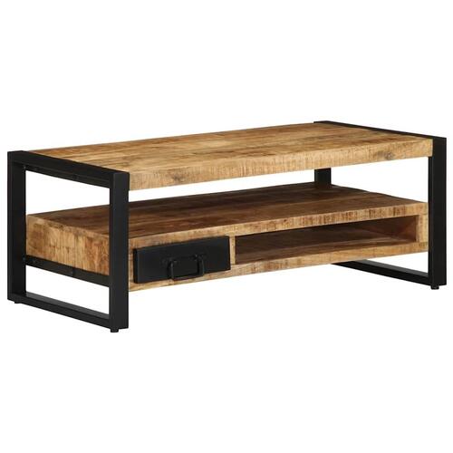 Sofabord 90x50x36 cm massivt ru mangotræ