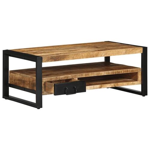 Sofabord 90x50x36 cm massivt ru mangotræ
