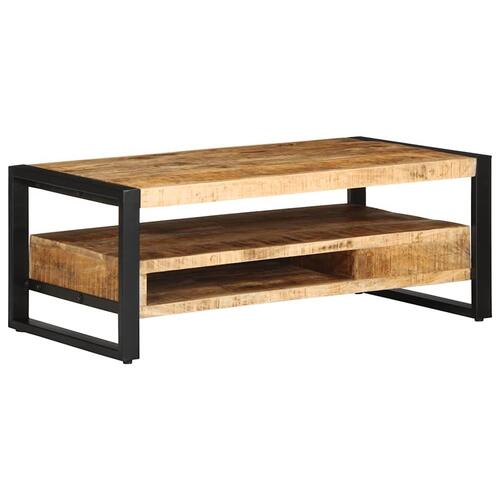 Sofabord 90x50x36 cm massivt ru mangotræ
