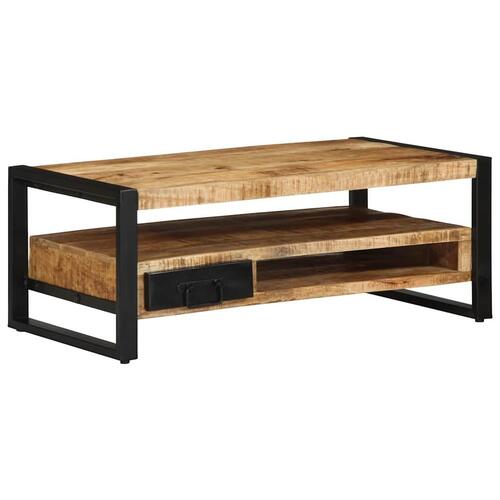 Sofabord 90x50x36 cm massivt ru mangotræ