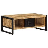 Sofabord 90x50x36 cm massivt ru mangotræ