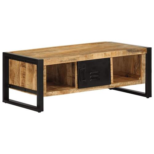 Sofabord 90x50x36 cm massivt ru mangotræ