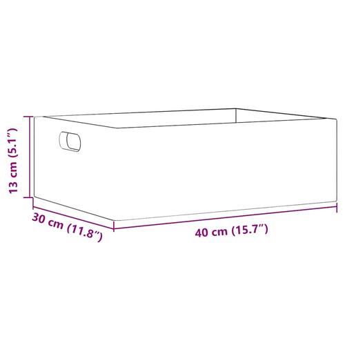 Trækasse med håndtag 40x30x13 cm massivt træ fyrretræ