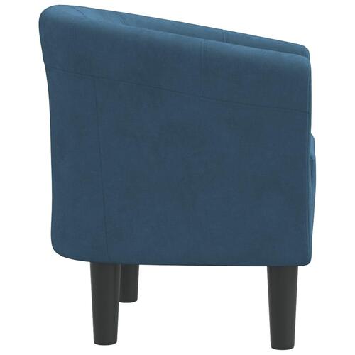 Lænestol velour blå