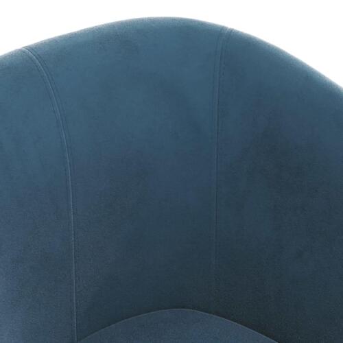 Lænestol velour blå