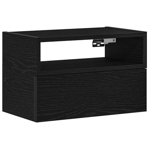 Væghængt sengebord 45x26x28,5 cm sort