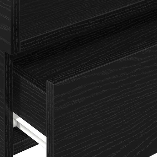 Væghængt sengebord 45x26x28,5 cm sort