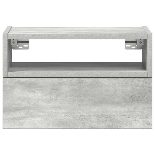 Væghængte sengeborde 2 stk. 45x26x28,5 cm betongrå