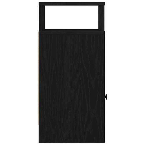 Sengeborde 2 stk. med skuffe 25x31x66 cm sort