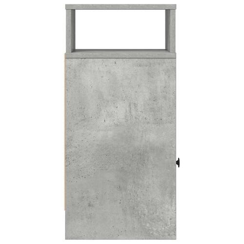 Sengebord med skuffe 25x31x66 cm betongrå