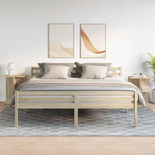 Sengeborde 2 stk. 46,5x29x61 cm konstrueret træ sonoma-eg