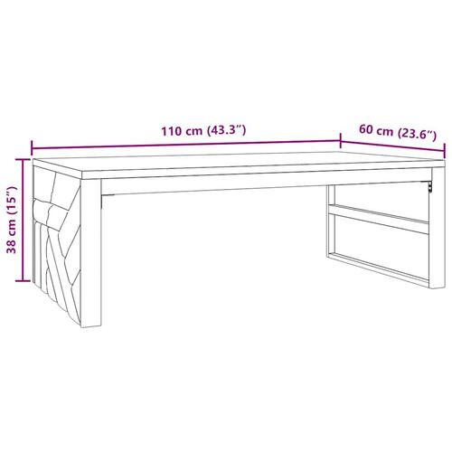 Sofabord 110x60x38 cm massivt teaktræ