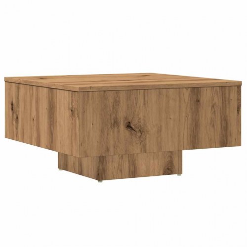 Sofabord 60 × 60 × 31,5 cm i konstrueret træ - egetræsfarve