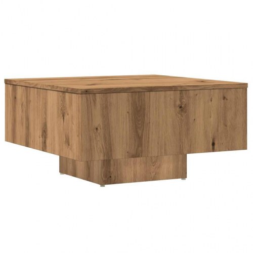 Sofabord 60 × 60 × 31,5 cm i konstrueret træ - egetræsfarve
