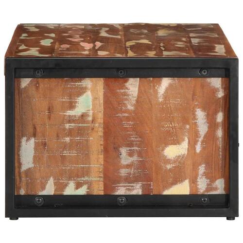 Sofabord 90x50x36 cm massivt genbrugstræ flerfarvet