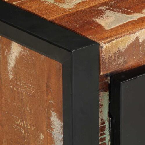 Sofabord 90x50x36 cm massivt genbrugstræ flerfarvet